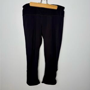 lululemon athletica Essential Rhythm Black Mesh High Rise Crop | 8